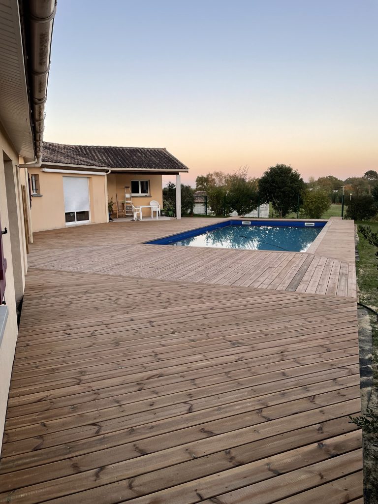 Terrasse bois — réalisation Marinelli Charpente