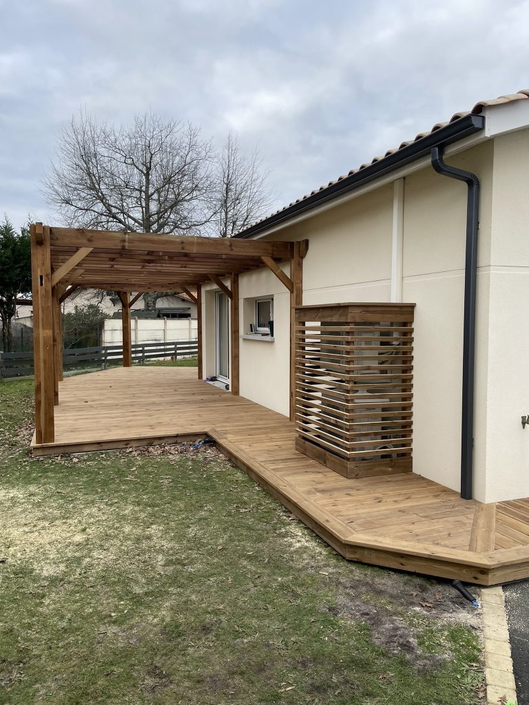 Terrasse bois — réalisation Marinelli Charpente